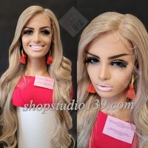 Sexy AshBlonde human hair Lace Front Wig